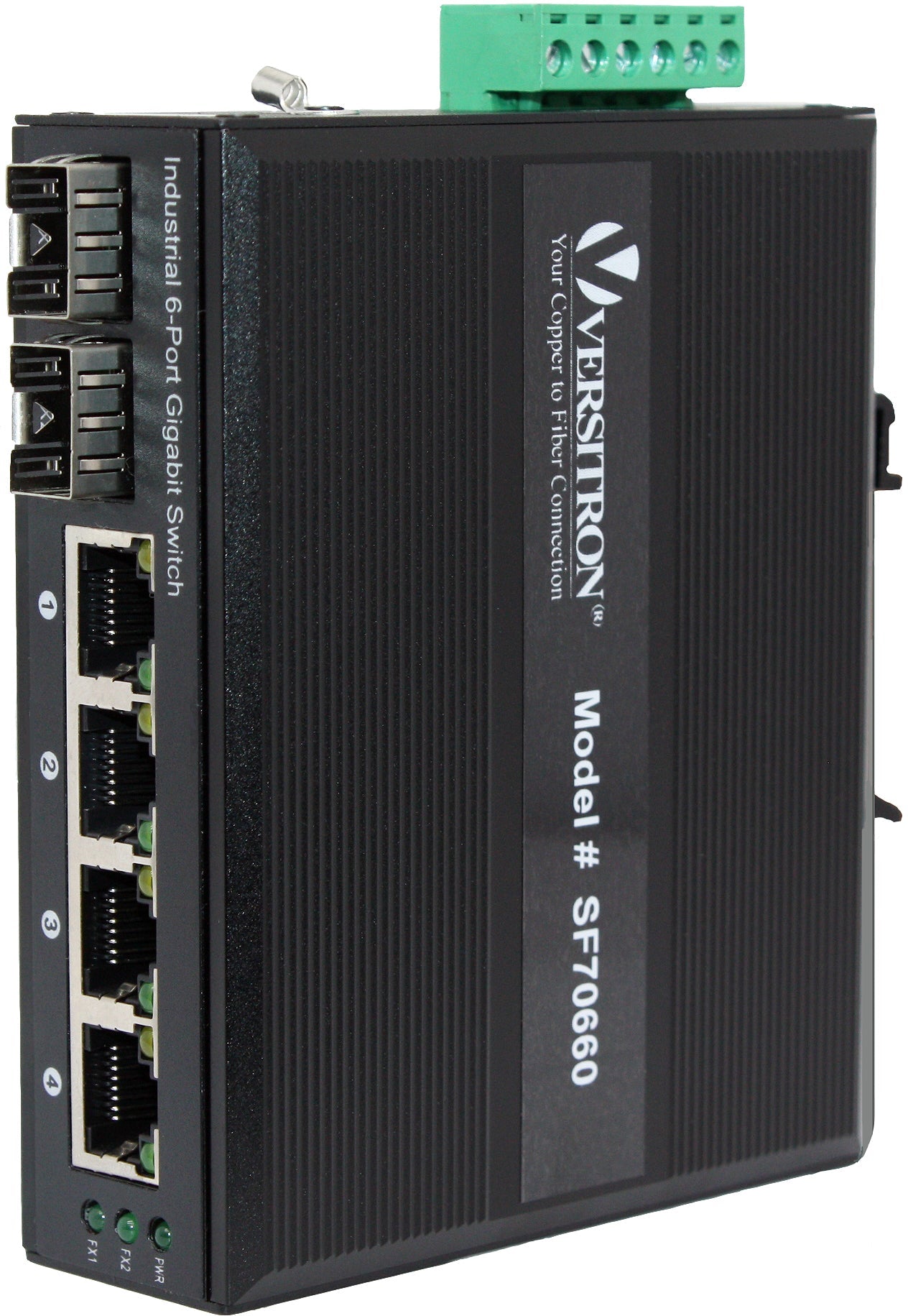 6-Port Unmanaged Gigabit Ethernet Switch / Daisy-Chain and Star Fiber –  CommFront