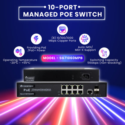 10-Port Managed PoE Switch