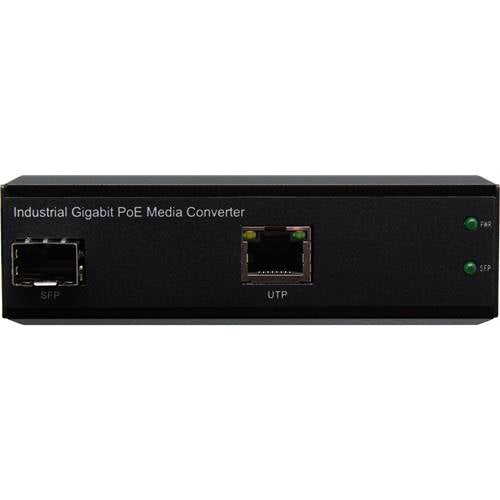 PoE+ Gigabit Industrial Media Converter | 1-RJ45 Ethernet Port, 1